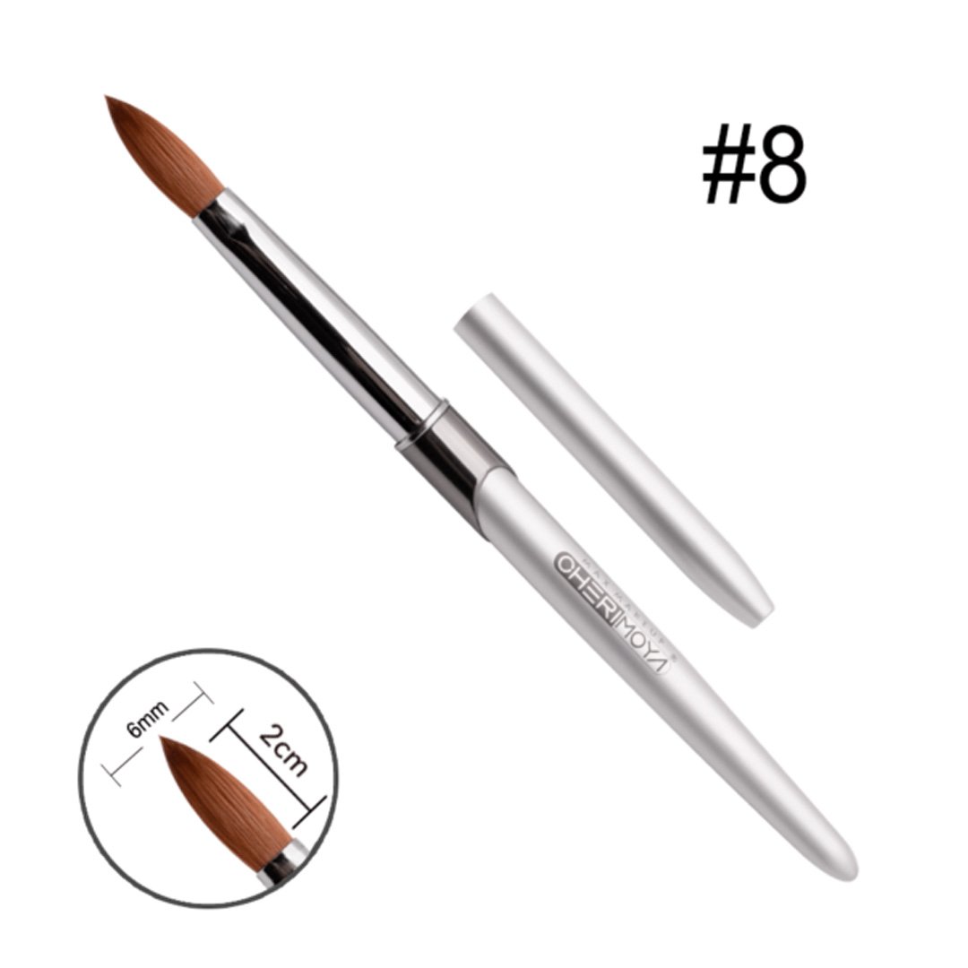 Pincel Kolinsky #8 Plateado Profesional (CRMY) Pincel Kolinsky #8 Plateado Profesional (CRMY)