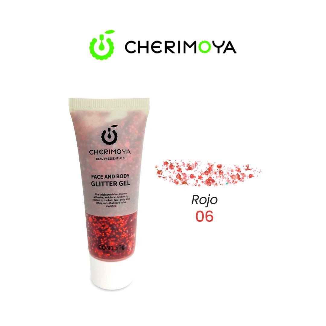 Glitter Rojo glitter gel