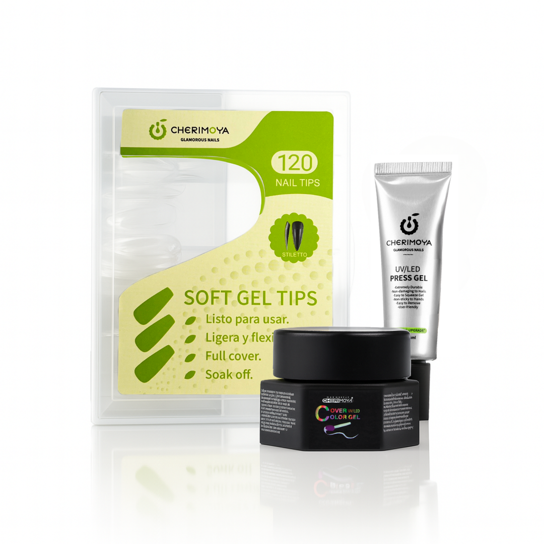 OFERTA 4 Press On + Tips + Gel Paint Kit Gel Paint