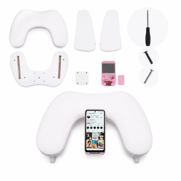 Apoyabrazos + Soporte de Celular (Blanco)