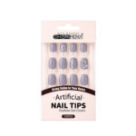 Uñas con Diseño Gris Glitter