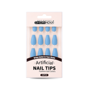 uñas celeste mate