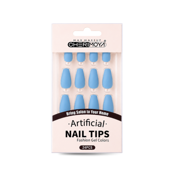 uñas celeste mate