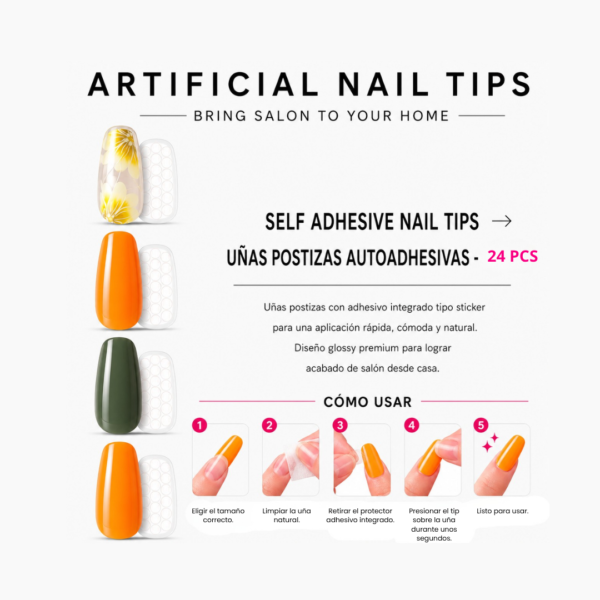 Uñas con Diseño Otoño Floral