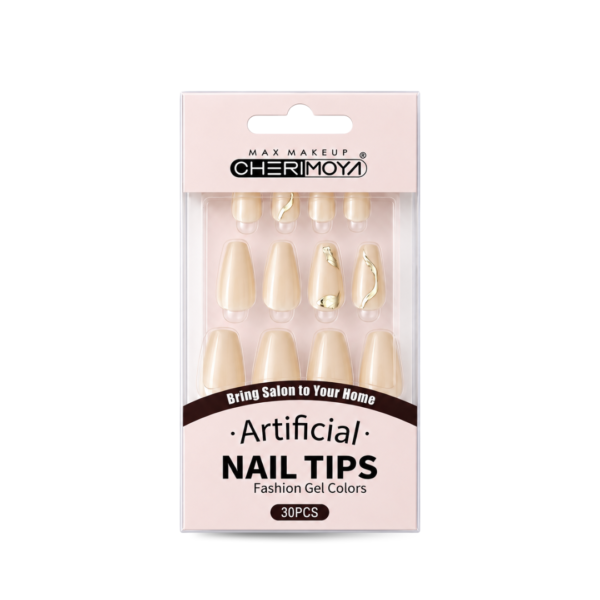 Uñas con Diseño Oro y Perla