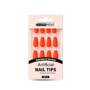uñas naranja mate
